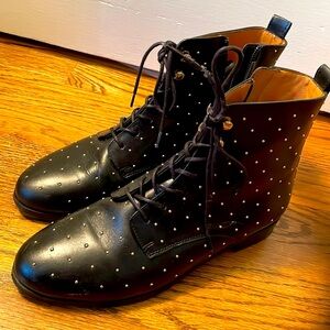Pretty preppy punk fancy FEMININE NEW Sezane studded ankle boots 38 💋